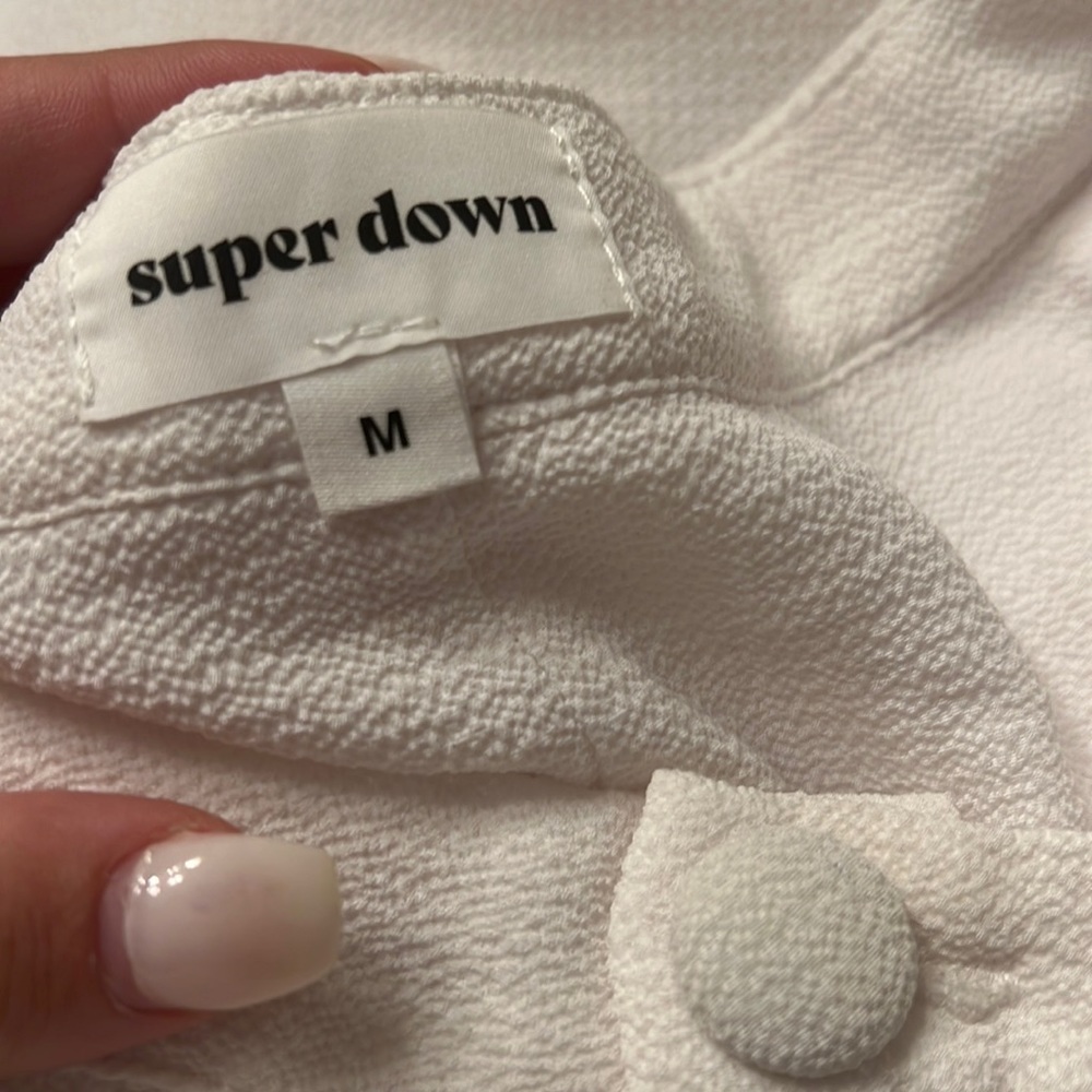 Superdown White Ruffle Short Set - Picture 6 of 13
